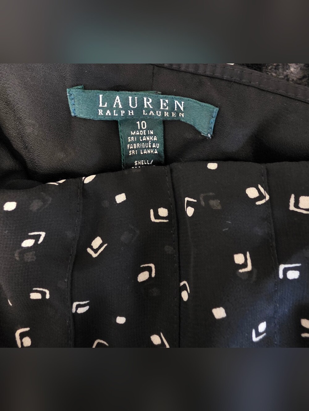 Ralph Lauren Black Polka Dot Skater Skirt - Picture 7 of 8